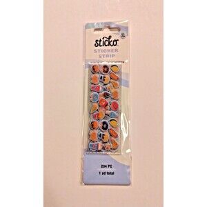 Sticko Sticker Strips, 2 packs, Fast Food Sticker Roll, 234 pc, 1 yard - NIP